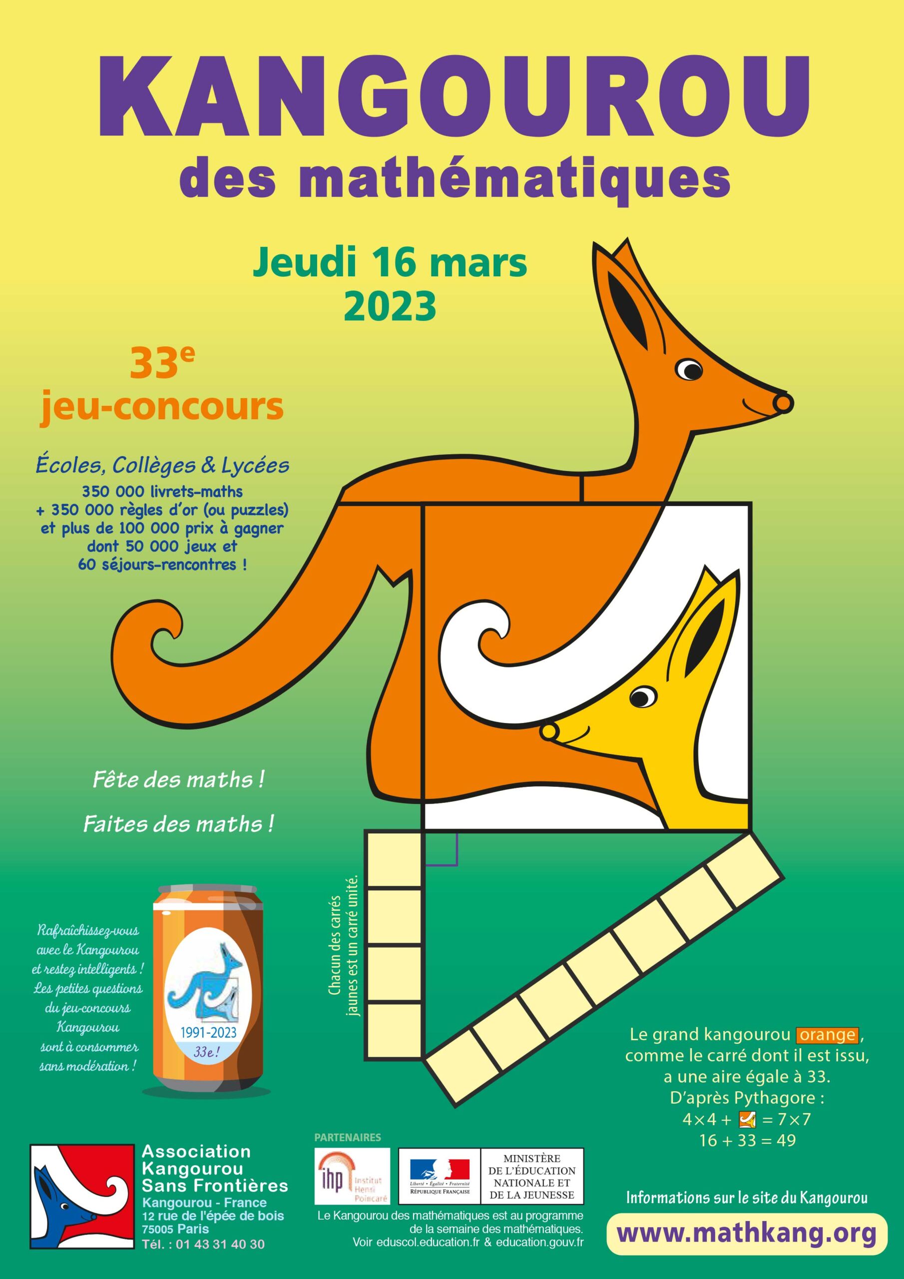 Concours kangourou collège lycée Saint-Michel de Saint-Mandé